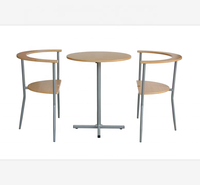 Ensemble de tabourets de bar à café en bois moderne de 3 pièces pour la maison, pub, divertir les invités dans les hôtels Entrée au sous-sol Gym School Hospital