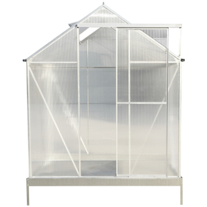 Serre moderne en acier avec panneaux transparents pour plantes et atelier, design minimaliste agricole, entrepôt USA - Product Image 2