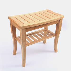 <b>Bathroom</b> storage shelf, bamboo shoe changing <b>stool</b>, multi-purpose, simple, home daily use <b>stool</b>, mildew resistant bamboo <b>stool</b> - Product Image 1