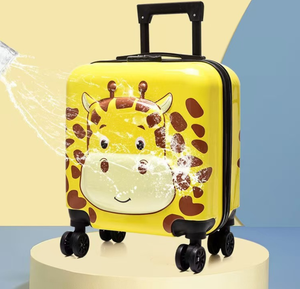 Vente en gros Bagage de cabine 18 pouces pour enfants Valise de voyage au design animal de dessin animé PC ABS Spinner Caster Bagages pour enfants - Product Image 5