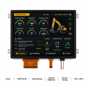 Módulo LCD TFT de 8 Pulgadas, 1280*720 IPS LVDS, 1000Nits de Alto Brillo, -30C~+85C, Pantalla Táctil G+G Integrada, Marca TMK, para Uso Fuera de Carretera - Product Image 1
