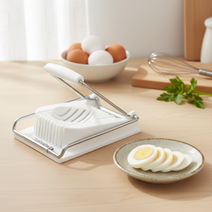 Trancheuse à oeufs durs de 11cm coupeur d'acier manuel écologique outils d'oeufs en métal inoxydable de haute qualité boîte de 170 batteurs à oeufs - Product Image 3