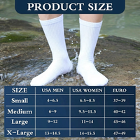 Chaussettes blanches pour jeunes 100% nylon + élasthanne imperméables, respirantes à 3 couches, pour la randonnée, le trekking, la course à pied, les sports de plein air, le cyclisme
