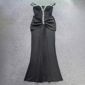 OEM Factory customed Sexy bending DressBodycon abito da sera da donna <span class=keywords><strong>con</strong></span> <span class=keywords><strong>spacco</strong></span> alto alla coscia per WeddingParty - Product Image 5