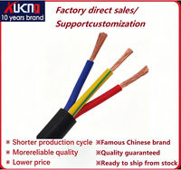 Cable Flexible con Revestimiento de PVC RVV de 2-5 Núcleos, Cobre Libre de Oxígeno, 300/500V, Cable de Alimentación de Bajo Voltaje para Cableado de Edificios, Cable para Paneles Solares