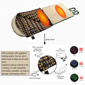 Saco de Dormir con Calefacción USB Impermeable de 4 kg, Forro Polar Cálido y Confortable, para Acampar al Aire Libre en Invierno - Product Image 2