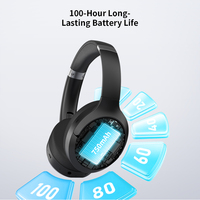 Nouveauté Casque sans fil J25 BT6.0 avec FF+FB+ENC 9 microphones ANC Réduction de bruit 40dB+ENC Casque d'appel