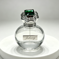 Tapa de Perfume de Lujo de Zamak con Incrustaciones de Diamantes de Imitación Verdes FEA15, Tapa de Botella de Vidrio, Logotipo Personalizado, Empaque de Fragancia de Alta Gama, Venta al Por Mayor
