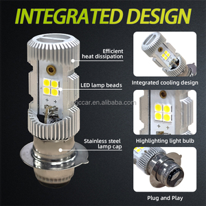 หลอดไฟหน้ารถมอเตอร์ไซค์ LED ยี่ห้อ JIACHI รุ่น T19/1Leg H4 BA20D P15D หลอดไฟเสริมสำหรับมอเตอร์ไซค์ 4smd 3030 อุปกรณ์เสริมสำหรับรถออฟโรด - Product Image 5