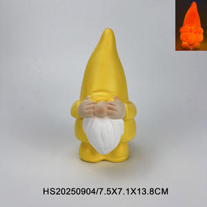 Venta al por mayor de resina creativa Gnomo <span class=keywords><strong>enano</strong></span> estatua estatuilla Gnomo <span class=keywords><strong>enano</strong></span> LED luz nocturna lámpara de escritorio - Product Image 4