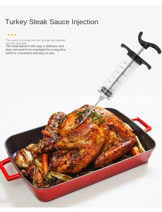 Jeringa Inyectora de Carne de Acero Inoxidable al por Mayor, Kit para Marinar y Sazonar Pollo, Pavo y Asados, Herramienta de Cocina con Aguja - Product Image 3