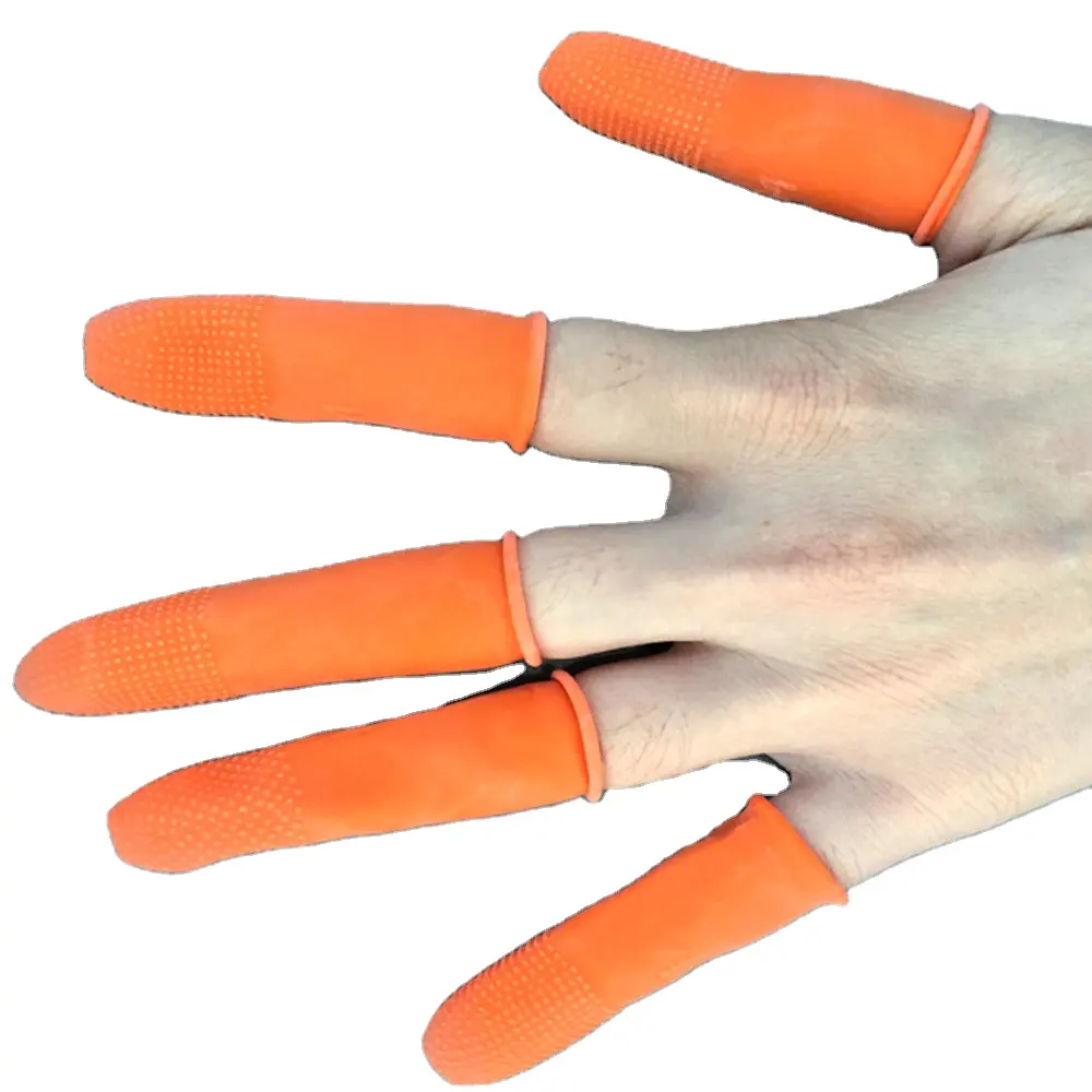 産業およびクリーンルーム用の帯電防止手袋ラテックス指サック