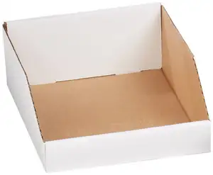 Multi-function Plywood Angled Display Storage Box With Removable Divider Open Front Drawer Box Retail Display Shelf Cabinet
