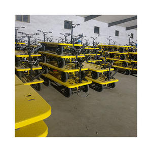 लोड क्षमता गोदाम चार पहियों गोदाम भंडारण इलेक्ट्रिक प्लेटफॉर्म ट्रॉली - Product Image 3