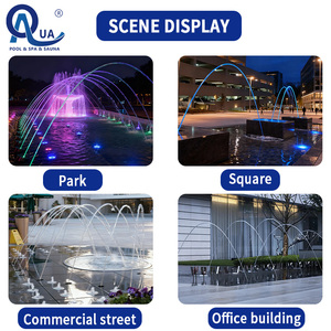 Fuente de agua laminar Water Crown con luz LED de acero inoxidable, boquilla de fuente de agua laminar para decoración de paisajes de hoteles al aire libre. - Product Image 5