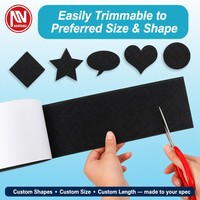 Bande adhésive double face à crochets et boucles de 2 pouces, bandes de fixation robustes pour coussin de chaise de bureau et fixation de siège