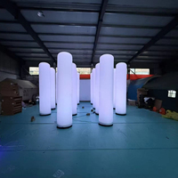 Colonnes publicitaires personnalisées imprimées avec éclairage LED et tube gonflable en tissu Oxford