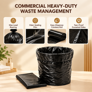 ถุงขยะดำไท่หยางแบบหนาพิเศษ ผลิตจากพลาสติก PE สำหรับใช้ในครัวเรือน - Product Image 2