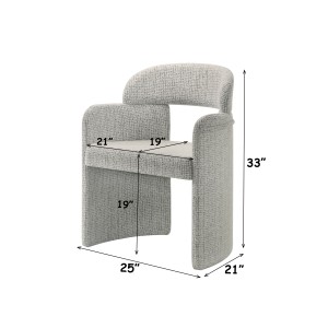 Modern <strong>Grey</strong> Chenille <strong>Reclining</strong> Arm <strong>Chair</strong> with Massage (Set of 2) for Living Room - Product Image 5