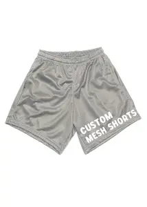 Kleurrijke Lege Mesh Shorts Polyester Mesh Basketbalshorts Dubbellaags Aangepaste Mesh Shorts