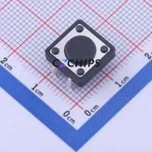 GT-TC152A-H045-L1 Tactile Switch Through hole,12x12mm Switch Single Pole Single Throw Round Button 1.6N Through Hole - Product Image 1