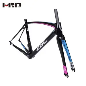 T800 full carbon fiber road bike frame 43/47/50/53cm with DIY color painting ZGL-CRB28 road bike carbon fiber bicycle frames