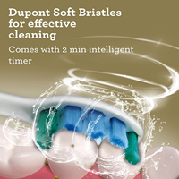 Brosse à dents électrique sonique intelligente étanche IPX7 brosse à dents automatique vibrante rechargeable