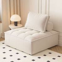 Canapé moderne pour salon d'appartement, une place, léger, emballé sous vide, en laine d'agneau, cuir résistant aux rayures, haute densité