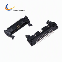 Conector IDC Macho con Cubierta LECHUAN SMT, 6/8/10/14/16/20/26/30/34/40/50/60/64 Pines, Paso de 2.54 mm, Recto, para PCB