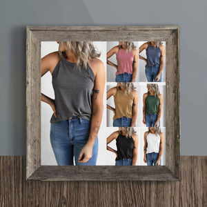 KM Custom Women's Slim Fit Casual Tank Top High Quality Jersey <b>Knitted</b> Digital Printing Lace Decoration Sexy <b>Tight</b> Fitting - Product Image 3