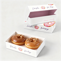 Logo personnalisé en gros matériau de qualité alimentaire beignet gaufre pâtisserie biscuit dessert boulangerie gâteau boîte d'emballage en papier