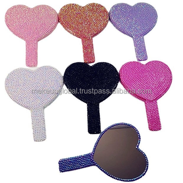 Bling large heart mirror A