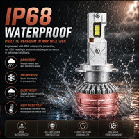 Ampoule de phare LED intelligente pour voiture YHKOMS YG3 haute performance 200W 20000LM H4 6000K, nouvelle version en aluminium, universelle, 12V HB3
