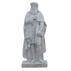 レオナルドダヴィンチ像彫刻大理石石有名像工場価格 - Product Image 1