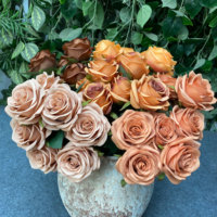 Fleurs Artificielles Murales Tête de Rose à 9 Têtes, Vente Directe Fabricants