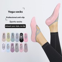Chaussettes de yoga et de ballet antidérapantes en tricot pour femmes, idéales pour le Pilates et les activités sportives en intérieur en été