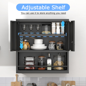 Ready Stock in USA Free Shipping Metal Adjustable 2 Doors Metal Storage Cabinet Kitchen Pantry Cabinet Support Dropshipping - Product Image 6