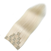 Extensions de cheveux à clipser pour femmes, cheveux humains Remy, trame fabriquée à la machine avec clips à pression, ajoute du volume et de la longueur, aspect naturel.