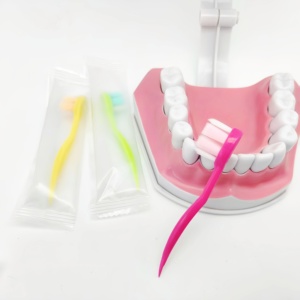 Brosse à dents jetable pré-pastée pour usage domestique et en voyage, avec <span class=keywords><strong>dentifrice</strong></span> intégré, pratique pour éliminer la plaque dentaire et le tartre, nettoyage en profondeur - Product Image 3