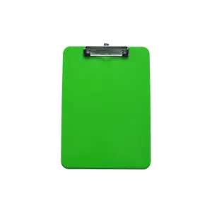 Nhựa rõ ràng màu clipboards cấu hình thấp Clip Board 12.5x9 inch tiêu chuẩn kích thước thư cho vật tư văn phòng lớp học