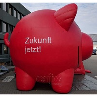 Ballon de publicité gonflable personnalisé en forme de cochon rose géant, tirelire gonflable