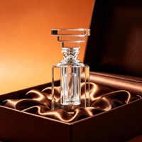 Flacon vide en verre transparent de 3 ml pour Attar Arabe, décoratif, en cristal, pour huile d'Oud et huiles essentielles