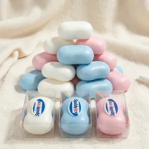 Balle anti-stress souple en TPR à montée lente, effet sonore craquant, couleurs blanc, rose, bleu, pour ASMR, en forme de savon, en stock, best-seller, avec emballage boîte - Product Image 1