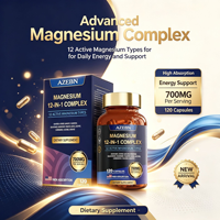 Service de dropshipping : Complément complexe de magnésium 12-en-1, 700 mg par dose, favorise le bien-être quotidien, 120 capsules, OEM disponible