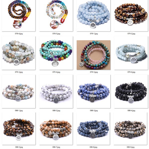 Commercio all'ingrosso collana di perle di Mala 108 personalizzato involucro di pietre preziose <span class=keywords><strong>preghiera</strong></span> con perline di cristallo di <span class=keywords><strong>guarigione</strong></span> braccialetto di Yoga accessori di meditazione <span class=keywords><strong>per</strong></span> gli uomini - Product Image 5