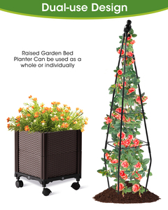 Jardinière boîte en gros extérieur géant jardinière boîte carré grand jardinière pots pot de fleur en plastique - Product Image 2