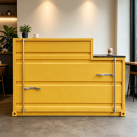 Bureau de réception de style conteneur maritime créatif |   Comptoir de caisse en métal industriel pour café, bar, centre commercial, restaurant