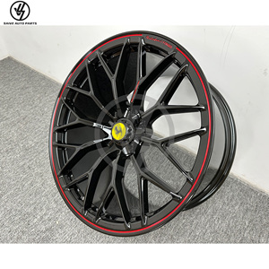 New Customized Black Red Edge Aluminum Alloy Forged Multi Spoke Wheels 19-23 Inch Accurate 1:1 Fitment for - Product Image 4
