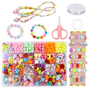 <b>DIY</b> Children's Beaded Bracelet Educational Toy Acrylic Beads Jewelry Making <b>Kit</b> with Craft Supplies Set - Product Image 2