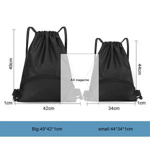 Custom Logo Student Sports <b>Simple</b> <b>Backpack</b> Waterproof Marathon Event Basketball Football Pouch Gift Drawstring Bag <b>Backpack</b> - Product Image 2